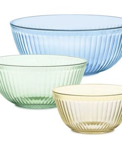 Pyrex Colors Sculpted Tinted 3-piece Mixing Bowl Set